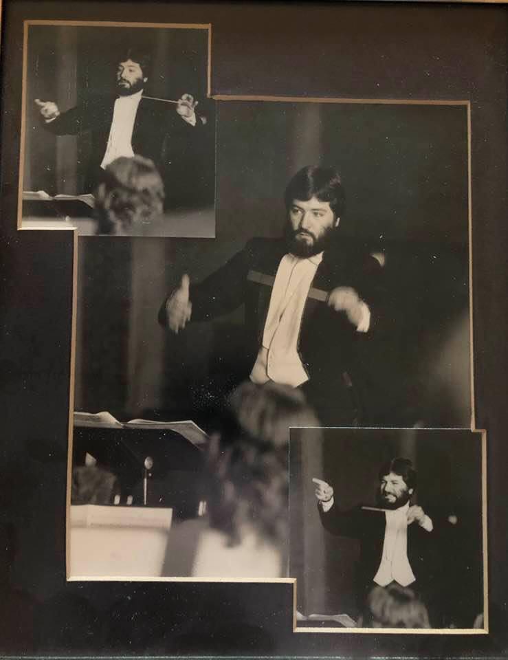 Conducting the first RUAWS concert - Photo courtesy of Peter Del Vecchio